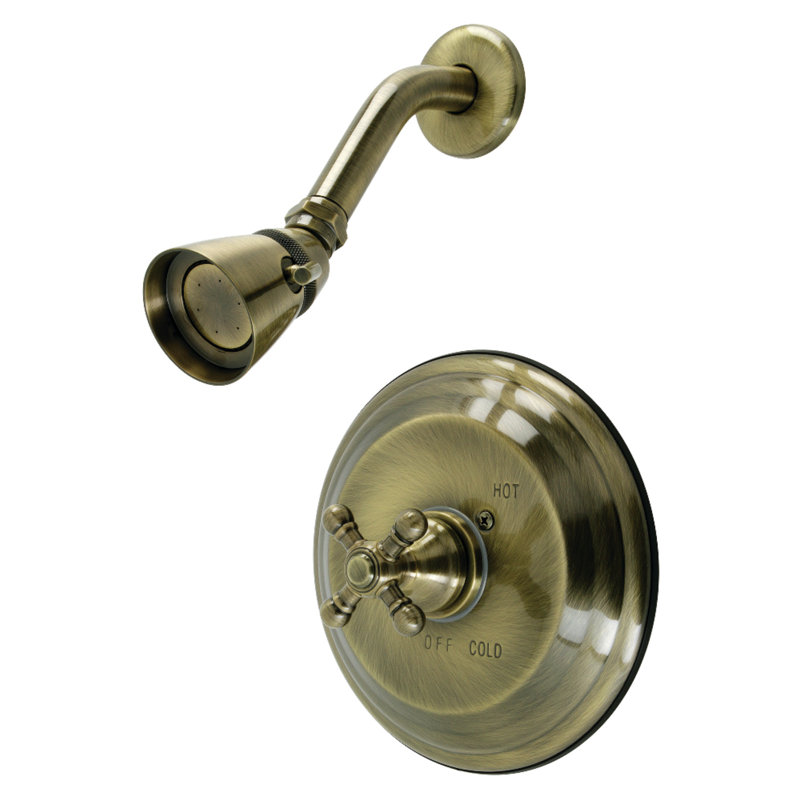 Kingston Brass Metropolitan Single-Handle Pressure Balanced Shower Faucet, Antique Brass