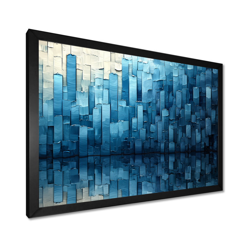 Imal - Abstract Wall Art, Noir, noir, noir, noir, H 30 po x l 40 po, Reproduction encadrée d'une seule photo