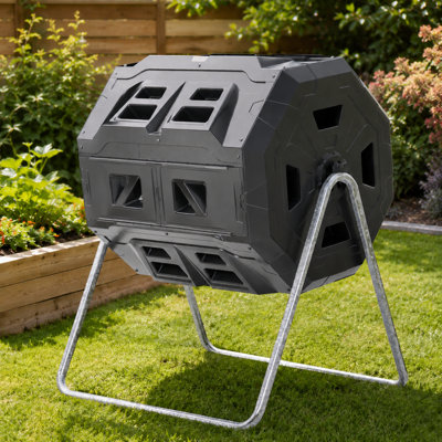 Algreen 43 Gallon Dual-Batch Tumbling Composter