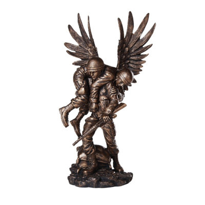 Figurine ange guerrière blessée
