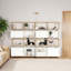 Cloison de bibliothèque Goldie - Design contemporain blanc et or