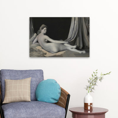 Odalisque en grisaille, 1824-34 (monochrome) - musée figuratif, études, nu d'art gris neutre