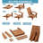 Outdoor All-Weather Foldable Adirondack Chair, Fade Resistant & Easy to Clean for Patio, Garden and Fire Pit Use-1947197974