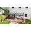 Pergola 11,7 pi x 19,6 pi avec auvent rétractable et structure en aluminium