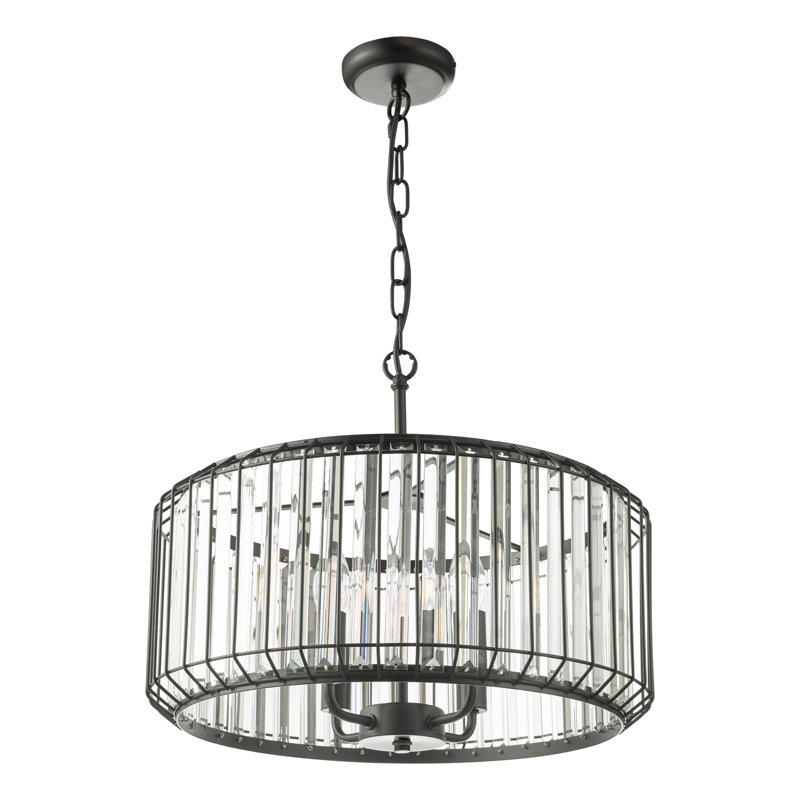Avryl - Light Matt Black Pendant, 4