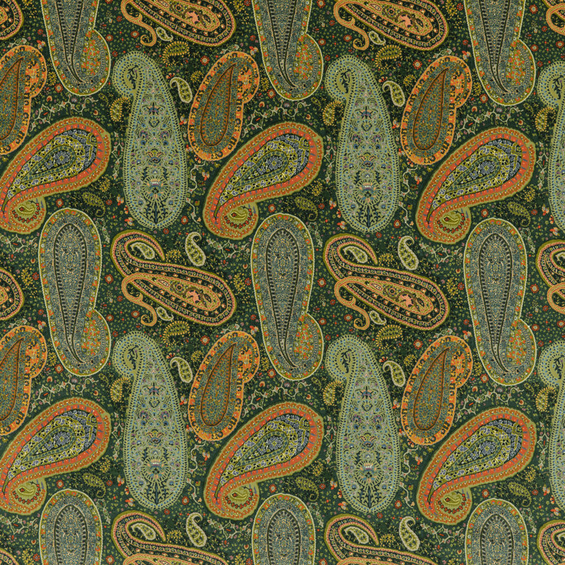 Long Weekend Peregrine Cotton Blend Fabric, Emerald