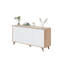 Mcbride Sideboard Arvada With 3 Doors And Shelves, Kitchen Buffet, 154X40H75 Cm, Oak And White