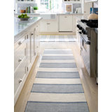 La Mirada Navy Handwoven Cotton Rug