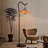 Brown + Black Grass + Iron + Marble Free form Floor Lamps