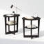 Table de chevet ovale Ebiot Designs Ebern Designs, noyer, ensemble de 2