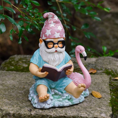 Statue de gnome, décoration de jardin, gnome de résine et statue d'extérieur