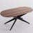 69.3" Oval Pedestal Dining Table With Metal Base-1805878430