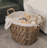 Green Wicker Decorative Storage Basket with Handles – Woven Organizer for Functional Home Organization-1372796800