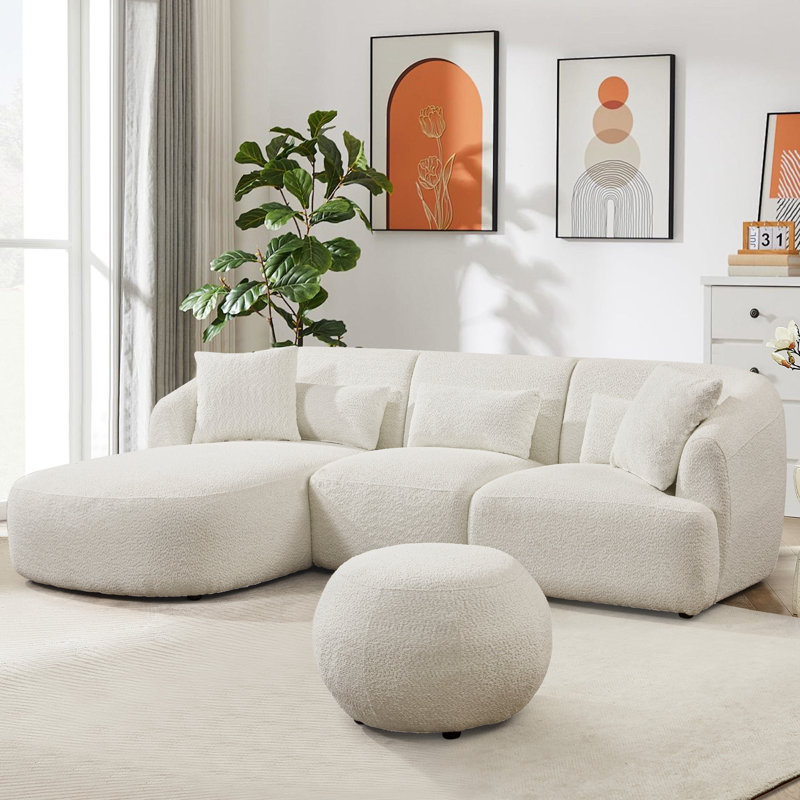 Ivy Bronx 100.8" Wide Right Hand Facing Modular Sofa & Chaise With ...