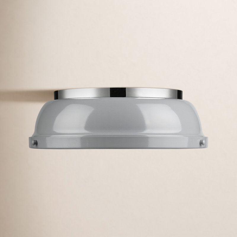 Plafonnier encastré 2 lumières Calico, Chrome, Gris