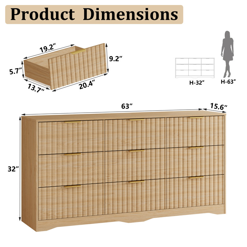 3 Piece Bedroom Set, Beige