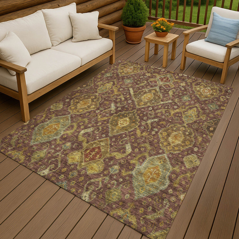 Machine Washable Indoor/Outdoor Chantille ACN2306 Global Rug, Rectangle 2'6" x 3'10"