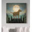 «Moonrise Yellow Dog - Golden Pond» par Ryan Fowler, impression sur toile-31878287