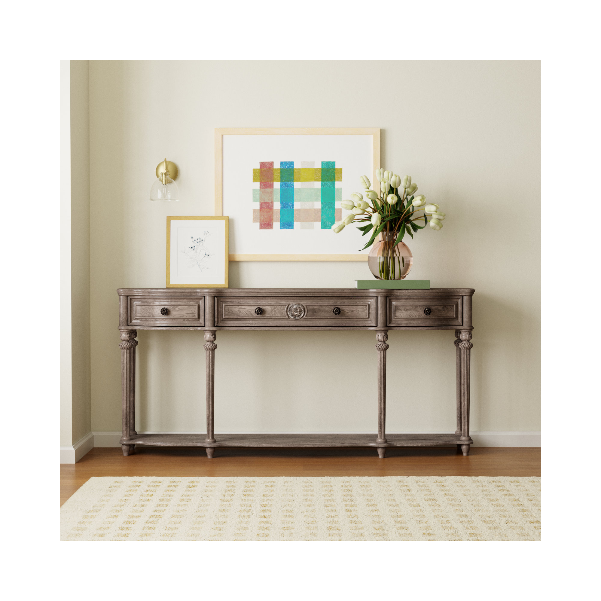 Balsam 72" Console Table, Driftwood