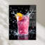 Art mural rose en verre trempé-129486396