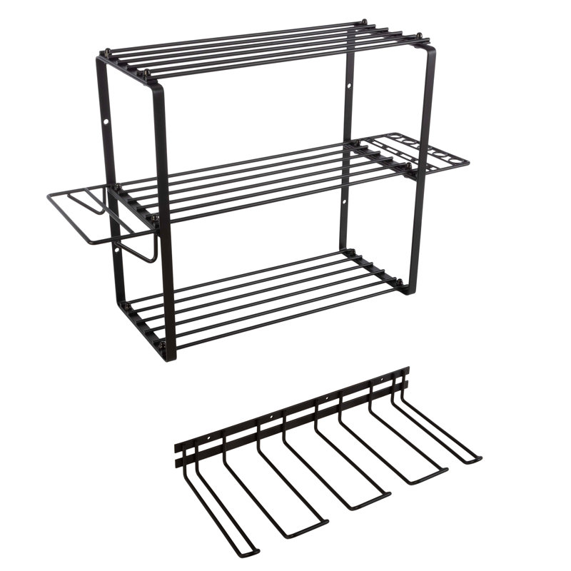 Stalwart Black Steel 3-Tier Power Tool Organizer Shelving