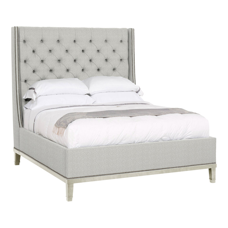 Michael Weiss Queen Upholstered Panel Bed, Wrenn, Callaloo Cotton, Yes