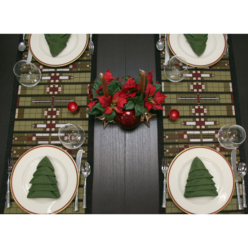 Loscalzo Geometric Cotton Blend Table Runner