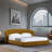 Lambert - Modern Burnt Orange Fabric Upholstered Bed-733173896-691764952