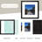 Gallery Wall Frame Set 12x12 for 8x8 Picture Frames with Ivory Mat-95111528
