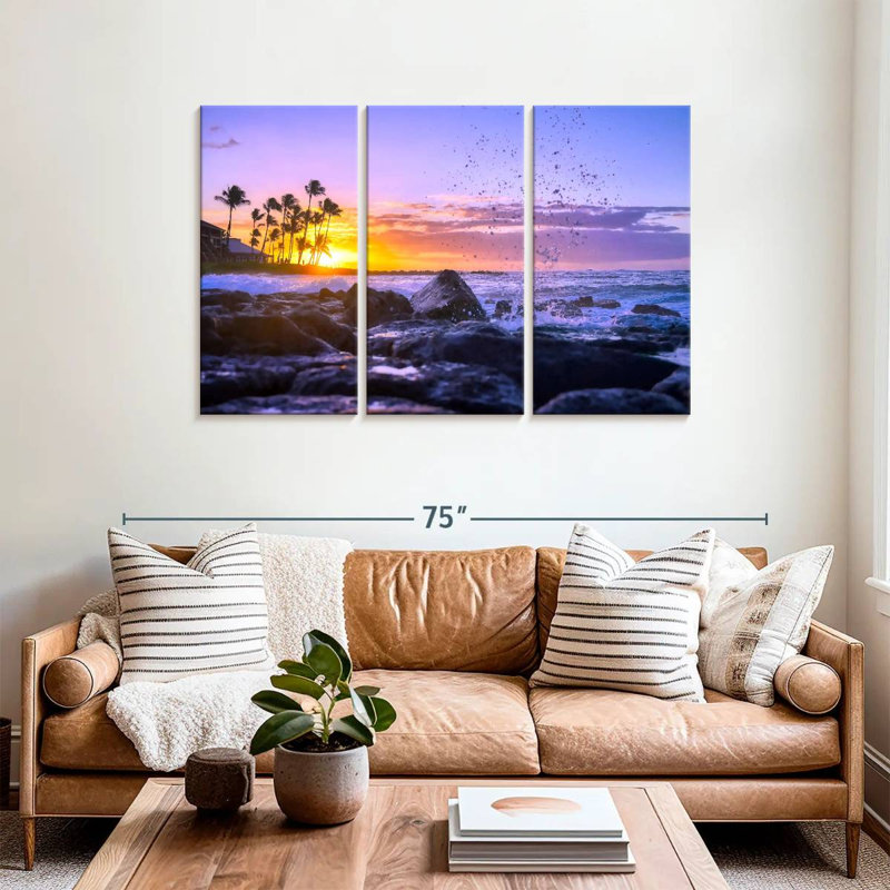Gillard Kauai - lever de soleil mauve, H 32 po x l 50 po