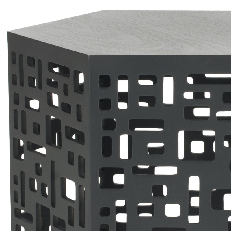 Mike Solid Wood Abstract End Table
