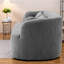 Canapé en chenille gris moderne et peu encombrant, conception sans cadre de 86 po pour la maison