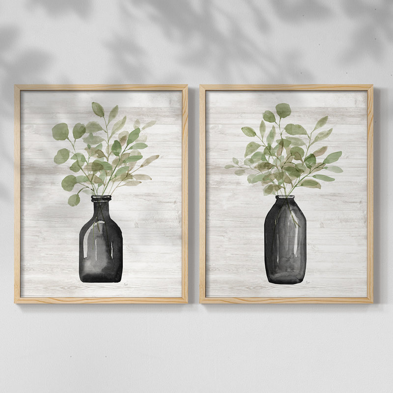 Summers Foliage I-Premium Framed Print -Ready to Hang - No Nails Required - No Nails Required, Natural Wood, 11" H x 18" W