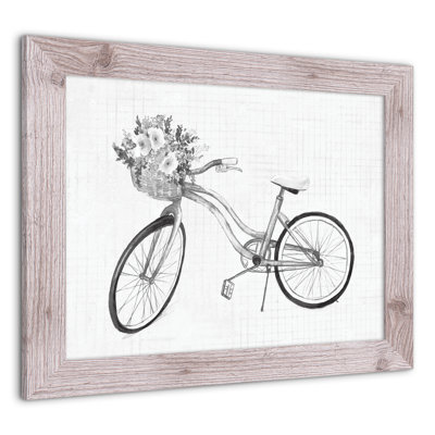 " Floral Gray Bike "