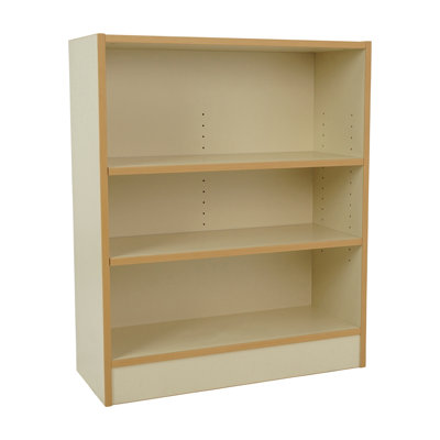 Laminate 3-Shelf Bookcase 36" Height - Almond/Maple