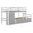 Twin Over Twin Loft Bunk Bed With 6 Drawers And Ladder, Wood Loft Bed Frame With Slats Support And Safety Rail-144824214