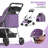 Folding Pet Stroller, Foldable Dog Jogger Stroller with Detachable Carrier, Basket and Cup Holder-106691717