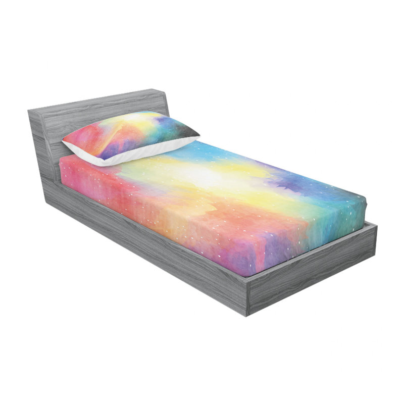 Microfiber Ombre Sheet Set, Twin XL Sheet Set with Fitted Sheet