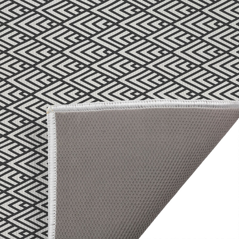 Paillasson Chevron Spike, L 17 po x L 24 po, Ivory/Charcoal