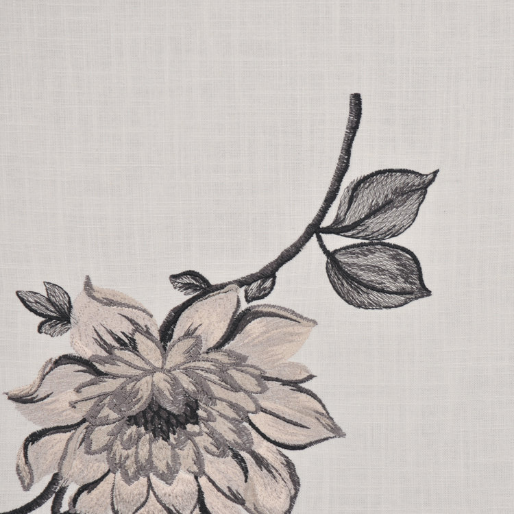 Tissu floral boutique Allure, Anthracite