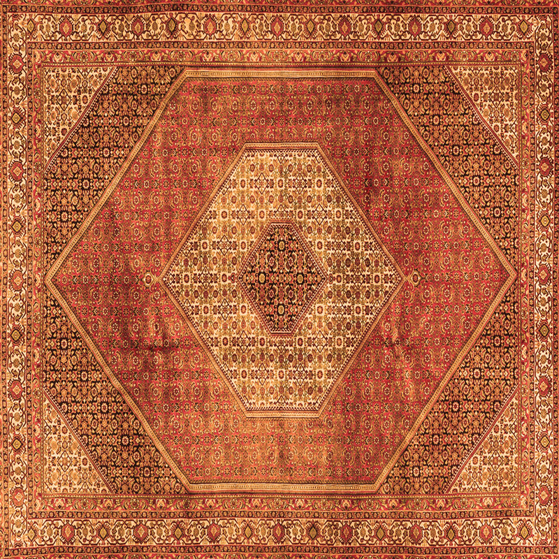 Tapis oriental en chenille tissé à la machine Morio, Carré 8 pi