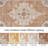 Machine Washable Vintage Oriental Area Rug Non-Slip Backing Orang/ Beige/Blue Indoor Carpet for Living Room, Bedroom-2087640433-2087640436