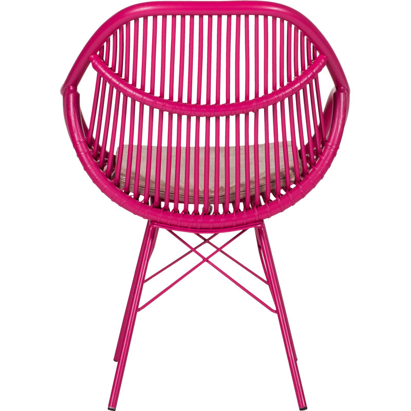 Stockholm Upholstered Arm Chair, Hot Pink