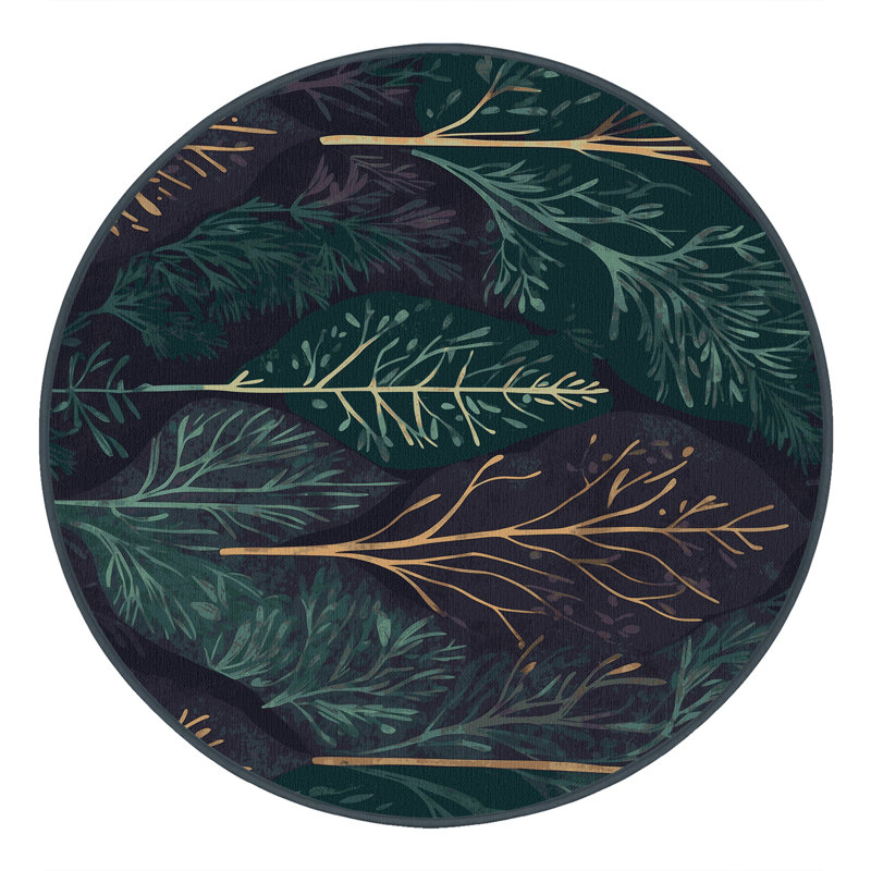 Whispering Ivy Rug, Round 5'