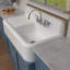 Heritage 42" Front Apron Single Bowl Fireclay Sink with Integral Drainboard and High Backsplash