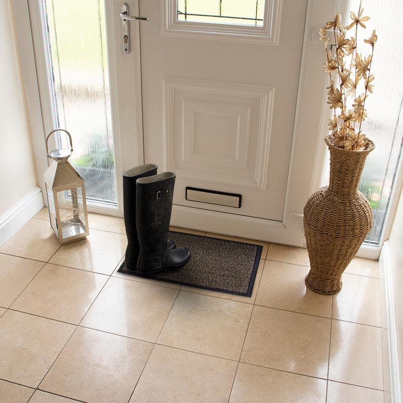Non-Slip Indoor Doormat, Brown, Rectangle 40 x 60cm