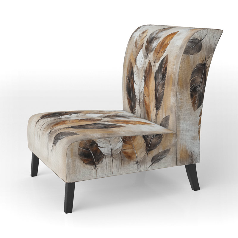 Fauteuil de chambre Boho Feather, Pantoufle sans accoudoirs