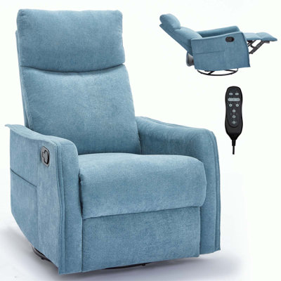 Heat Massage Manual Recliner Chair with Rocker and Swivel