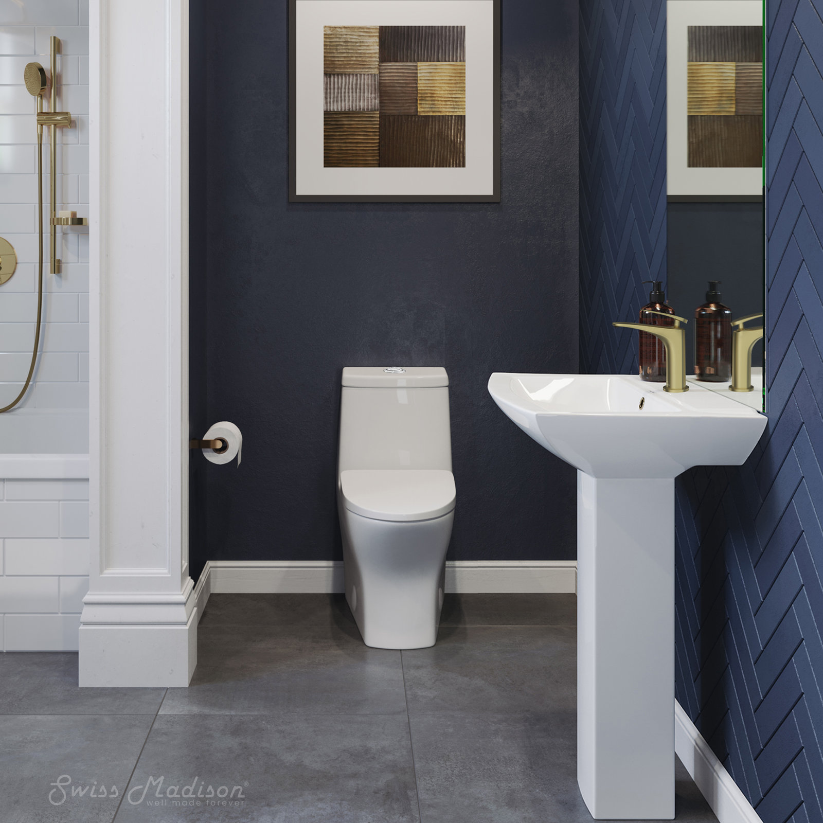 Sublime II 1-Piece Round Dual-Flush Toilet, White, Top