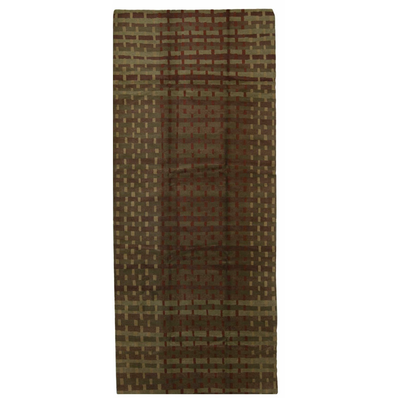 Rag Wool Striped Area Rug in Beige/Gold/Red